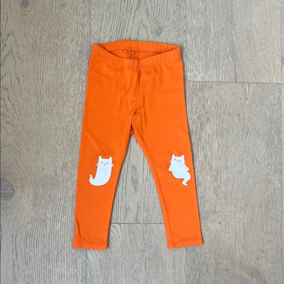 Cat & Jack Other - 2T Halloween Orange Leggings / Pants. Cat Ghost Print. 🧡 🐈⬛